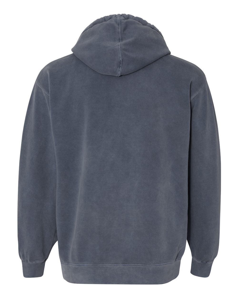 Unisex Garment-Dyed Hooded Sweatshirt - Back - B70108683 - Denim