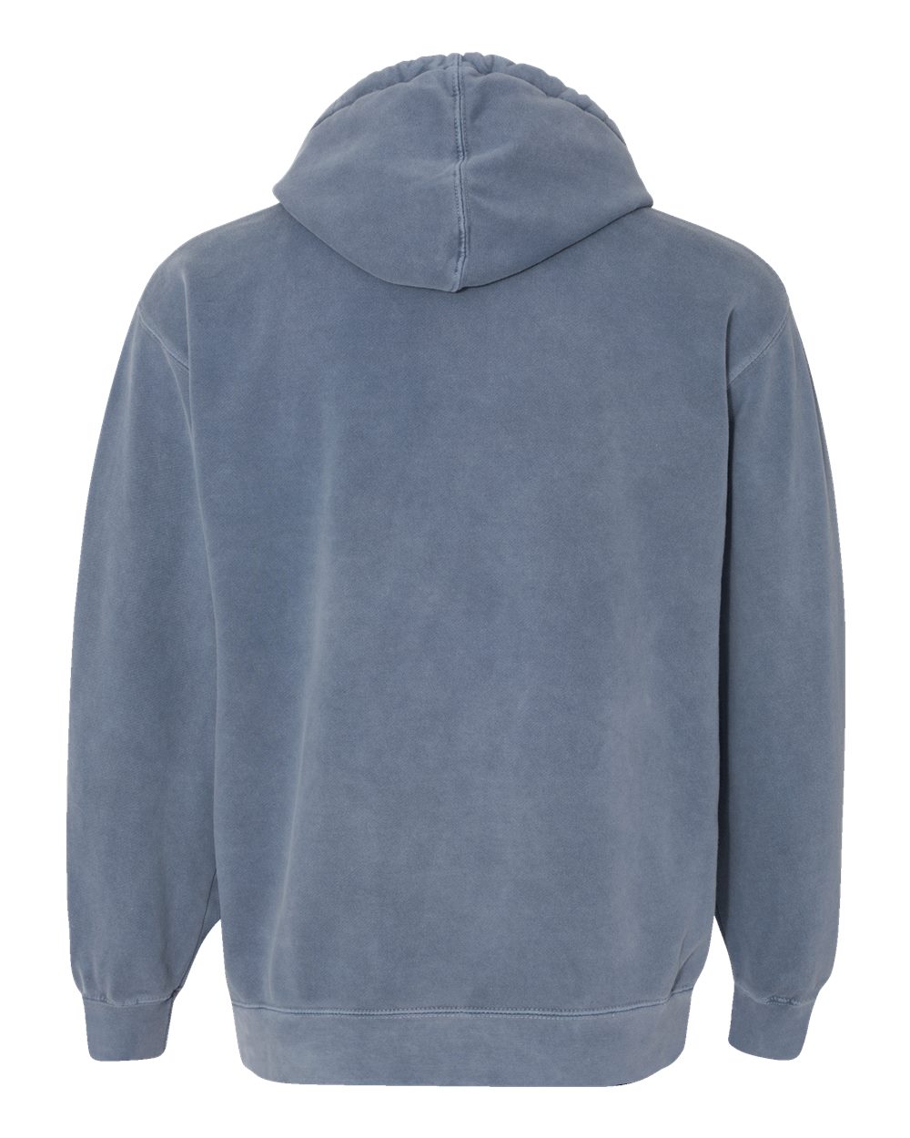 Unisex Garment-Dyed Hooded Sweatshirt - Back - B70108983 - Blue Jean