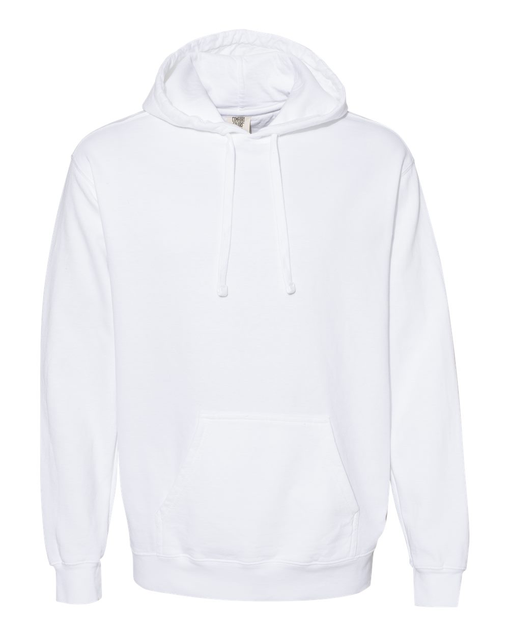 Unisex Garment-Dyed Hooded Sweatshirt - Front - B70108003 - White