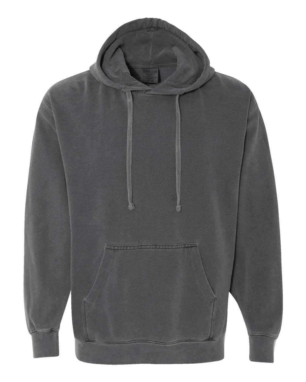 Unisex Garment-Dyed Hooded Sweatshirt - Front - B70108093 - Pepper