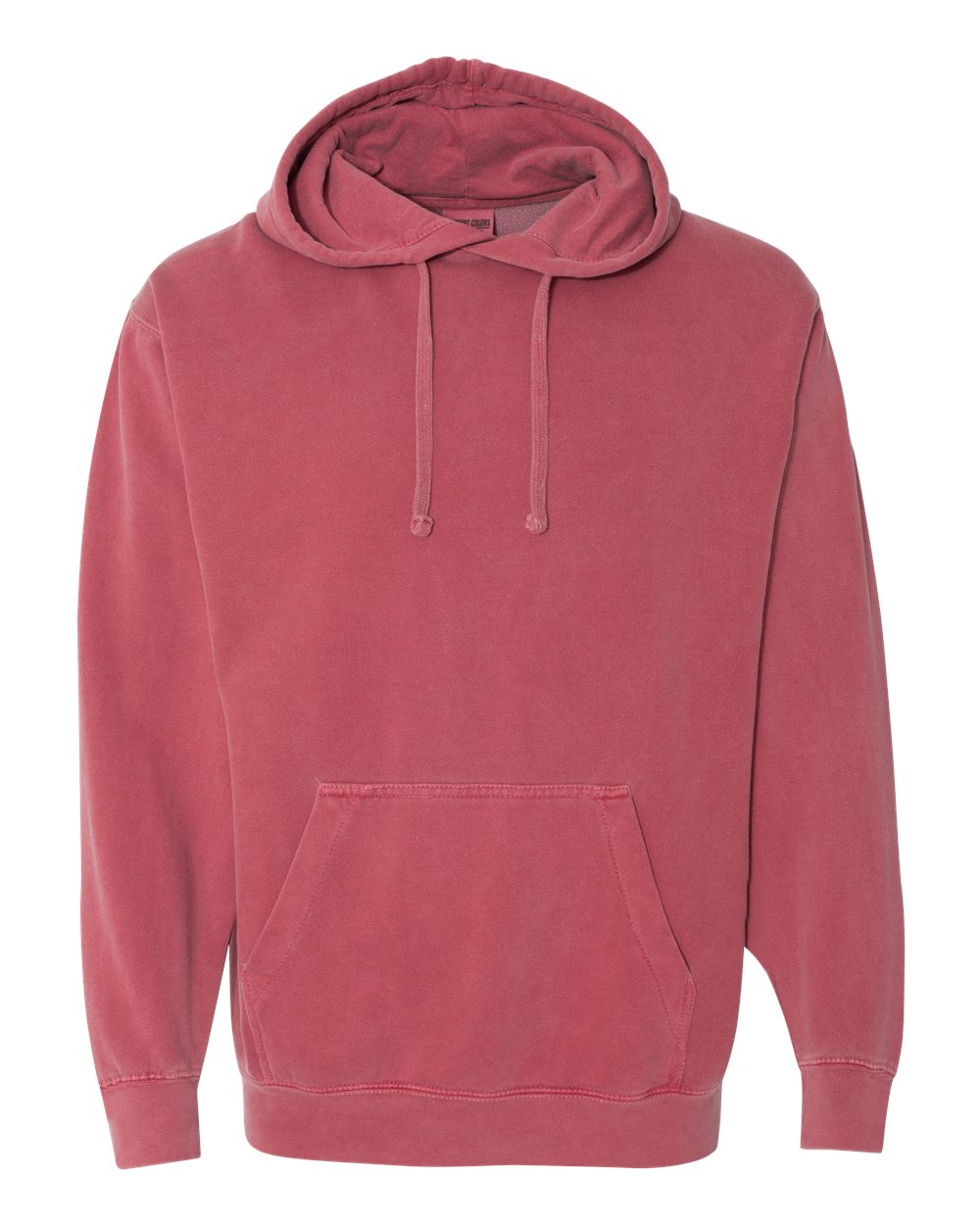 Unisex Garment-Dyed Hooded Sweatshirt - Front - B70108223 - Crimson
