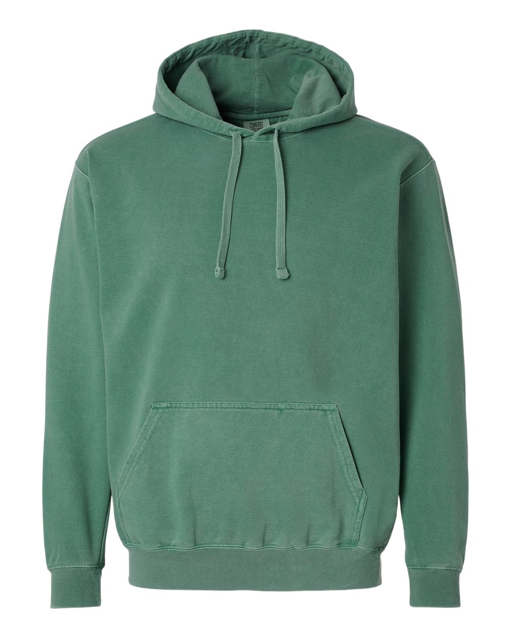 Unisex Garment-Dyed Hooded Sweatshirt - Front - B70108393 - Light Green