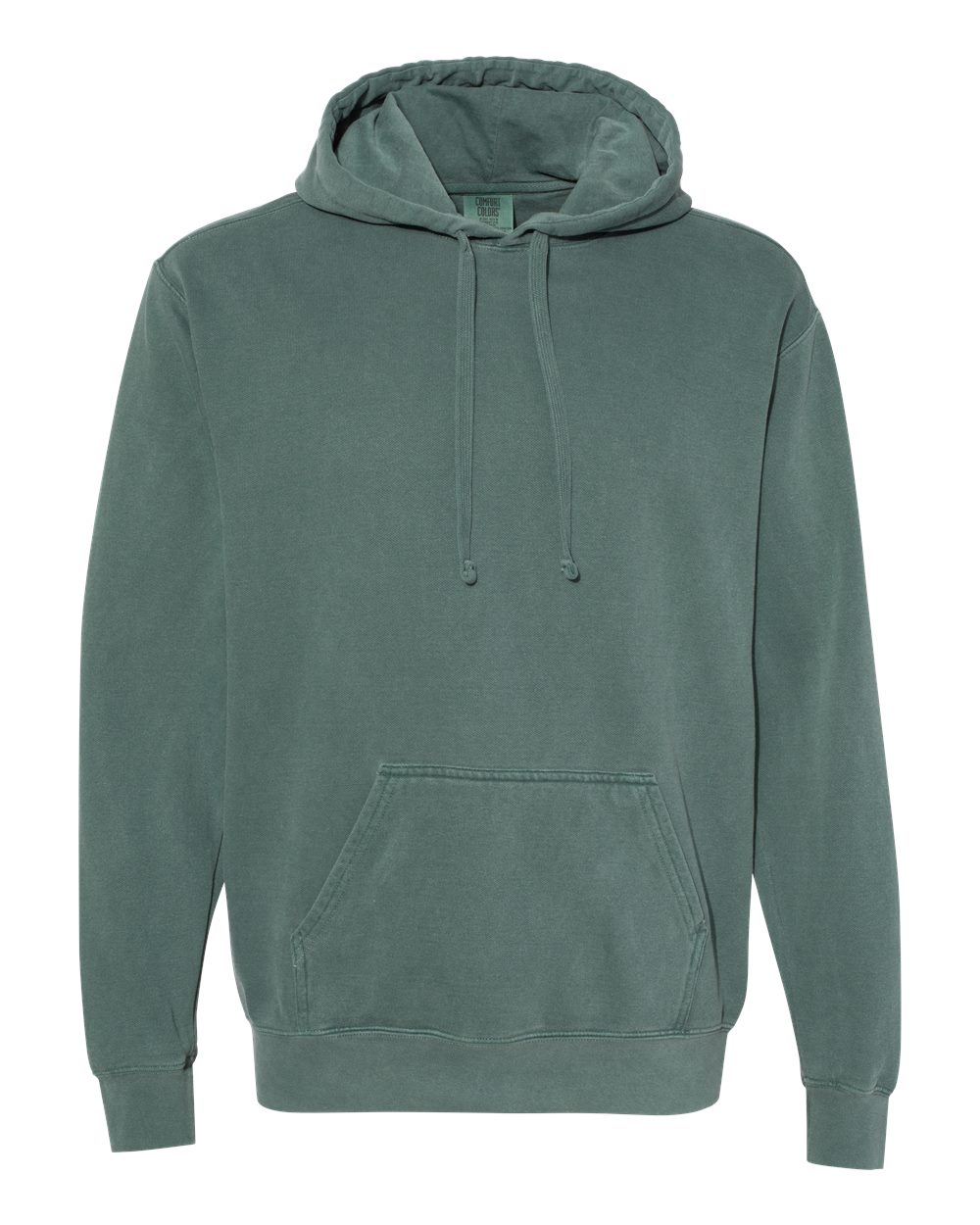 Unisex Garment-Dyed Hooded Sweatshirt - Front - B70108763 - Blue Spruce