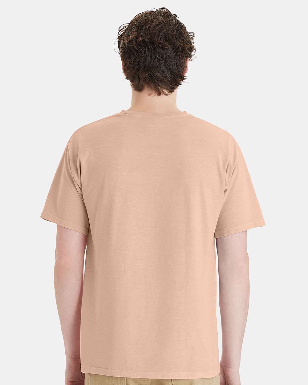 Unisex Botanical Dyed T-Shirt - OnModelBack - B11100003 - Botanical Annatto