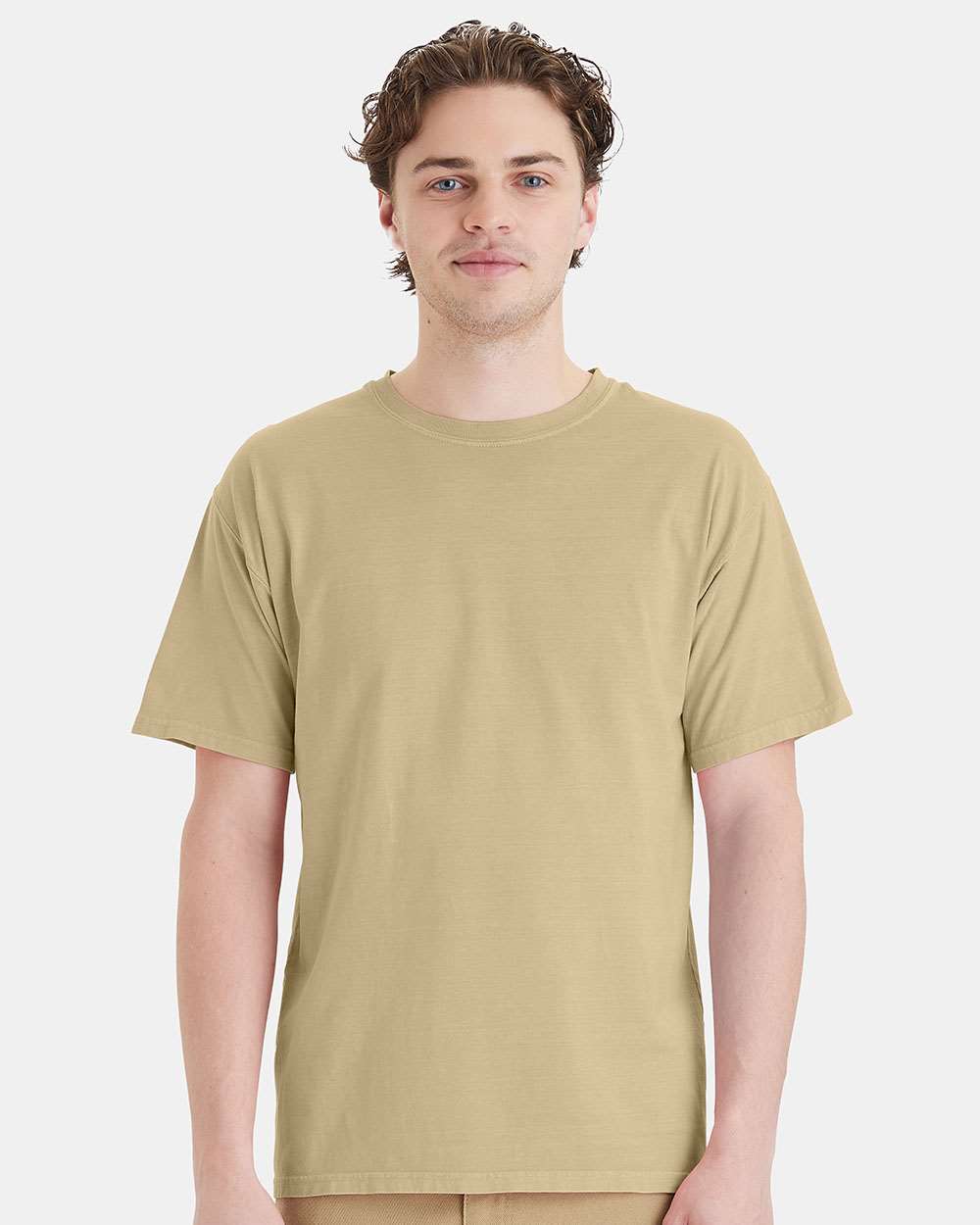 Unisex Botanical Dyed T-Shirt - OnModelFront - B11100123 - Botanical Pomegranate Rind