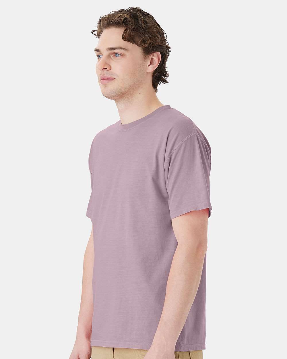 Unisex Botanical Dyed T-Shirt - OnModelSide - B11100113 - Botanical Nimbus