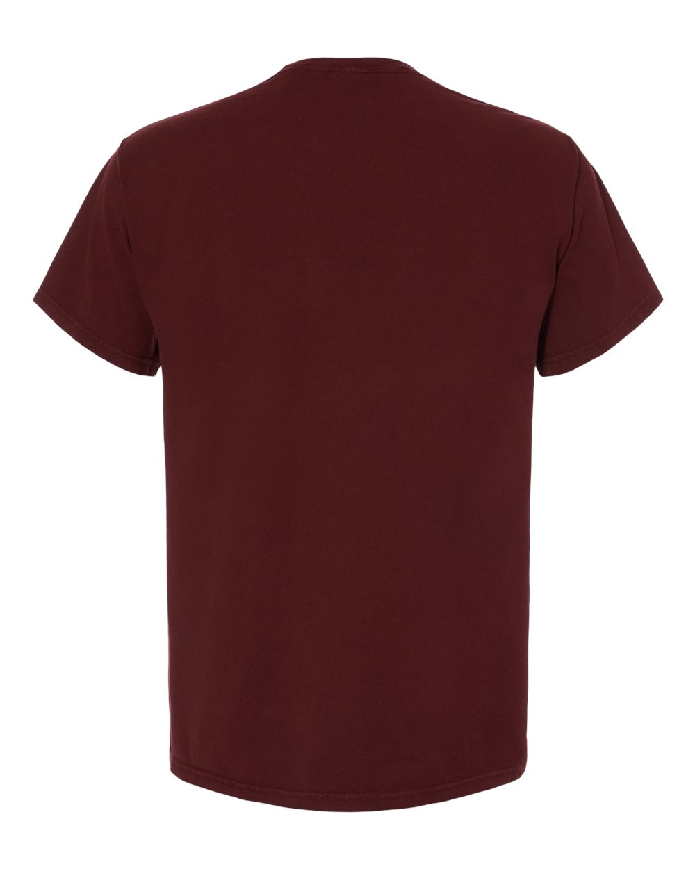 Men's Garment-Dyed T-Shirt - Back - B35100533 - Maroon