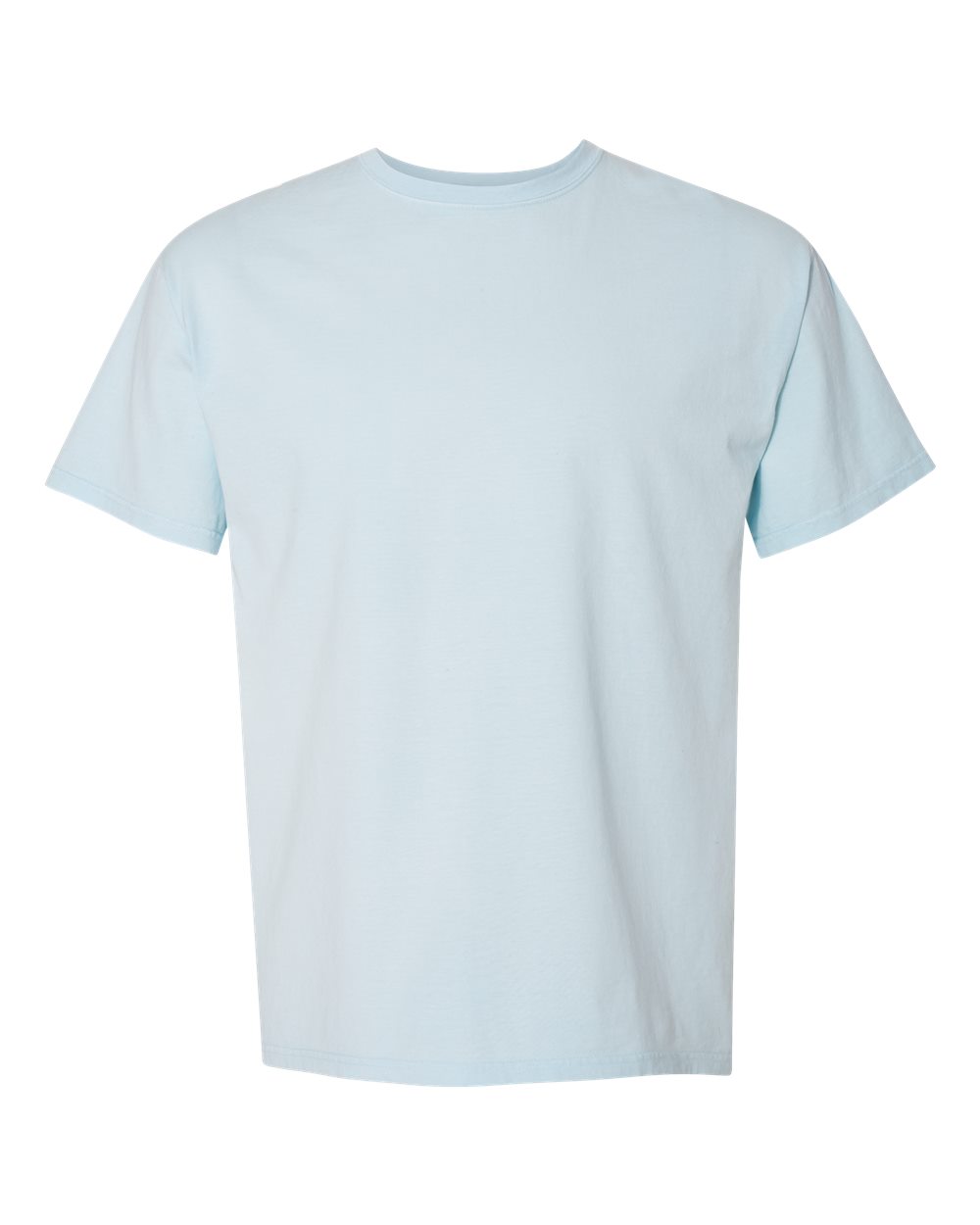 Men's Garment-Dyed T-Shirt - Front - B35100263 - Soothing Blue