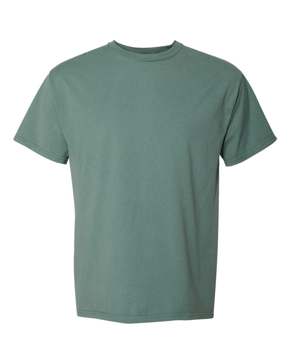 Men's Garment-Dyed T-Shirt - Front - B35100543 - Cypress Green