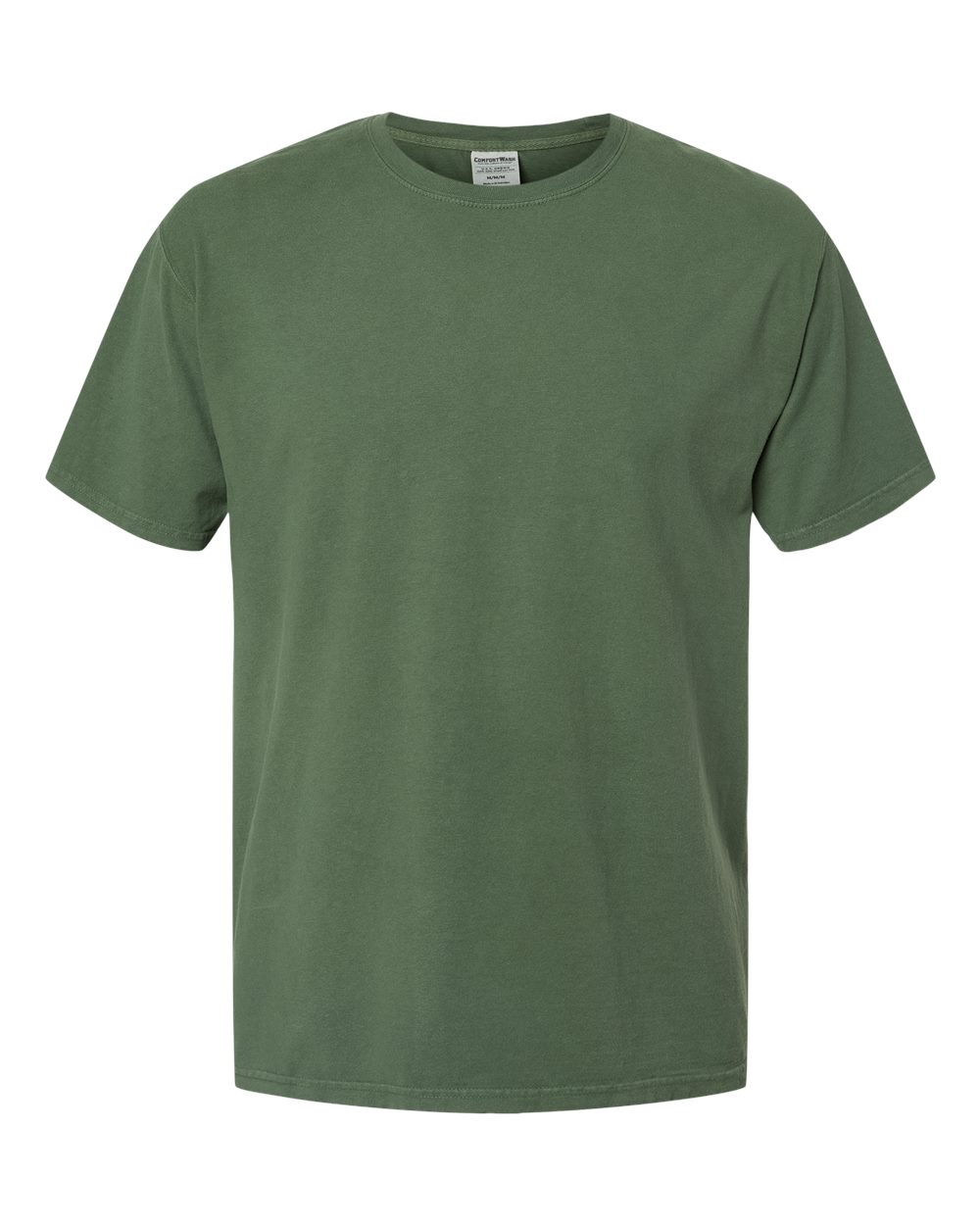 Men's Garment-Dyed T-Shirt - Front - B35100623 - Moss