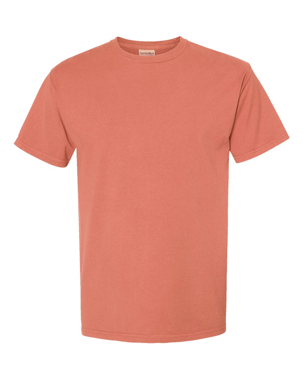 Men's Garment-Dyed T-Shirt - Front - B35100663 - Clay