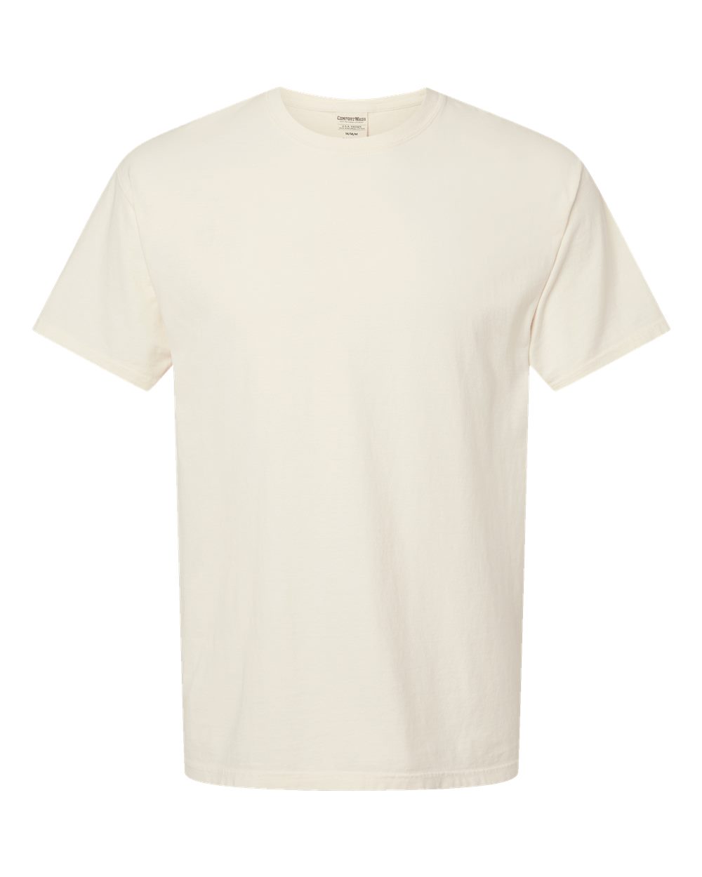 Men's Garment-Dyed T-Shirt - Front - B35100763 - Parchment