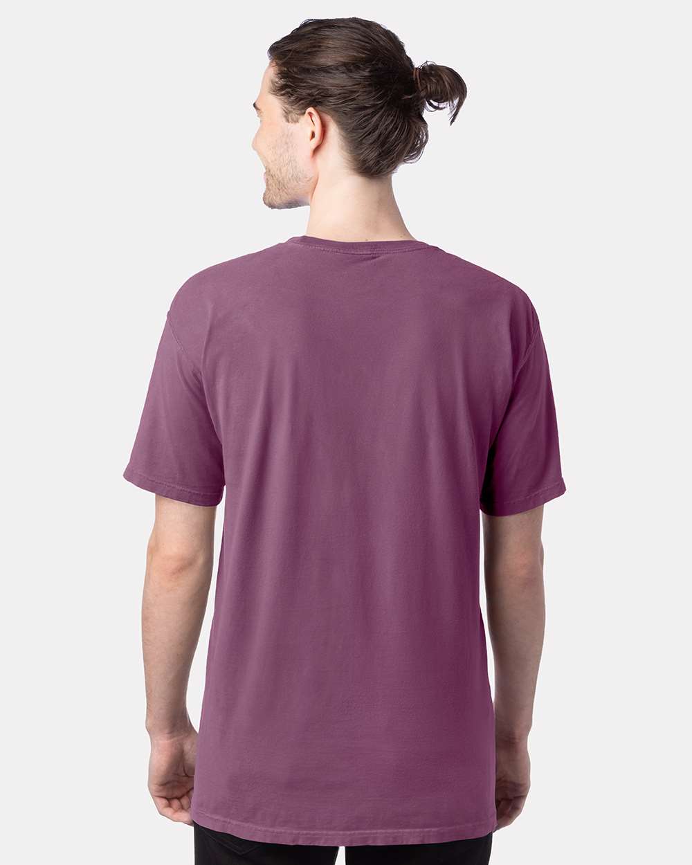 Men's Garment-Dyed T-Shirt - OnModelBack - B35100673 - Purple Plum Raisin