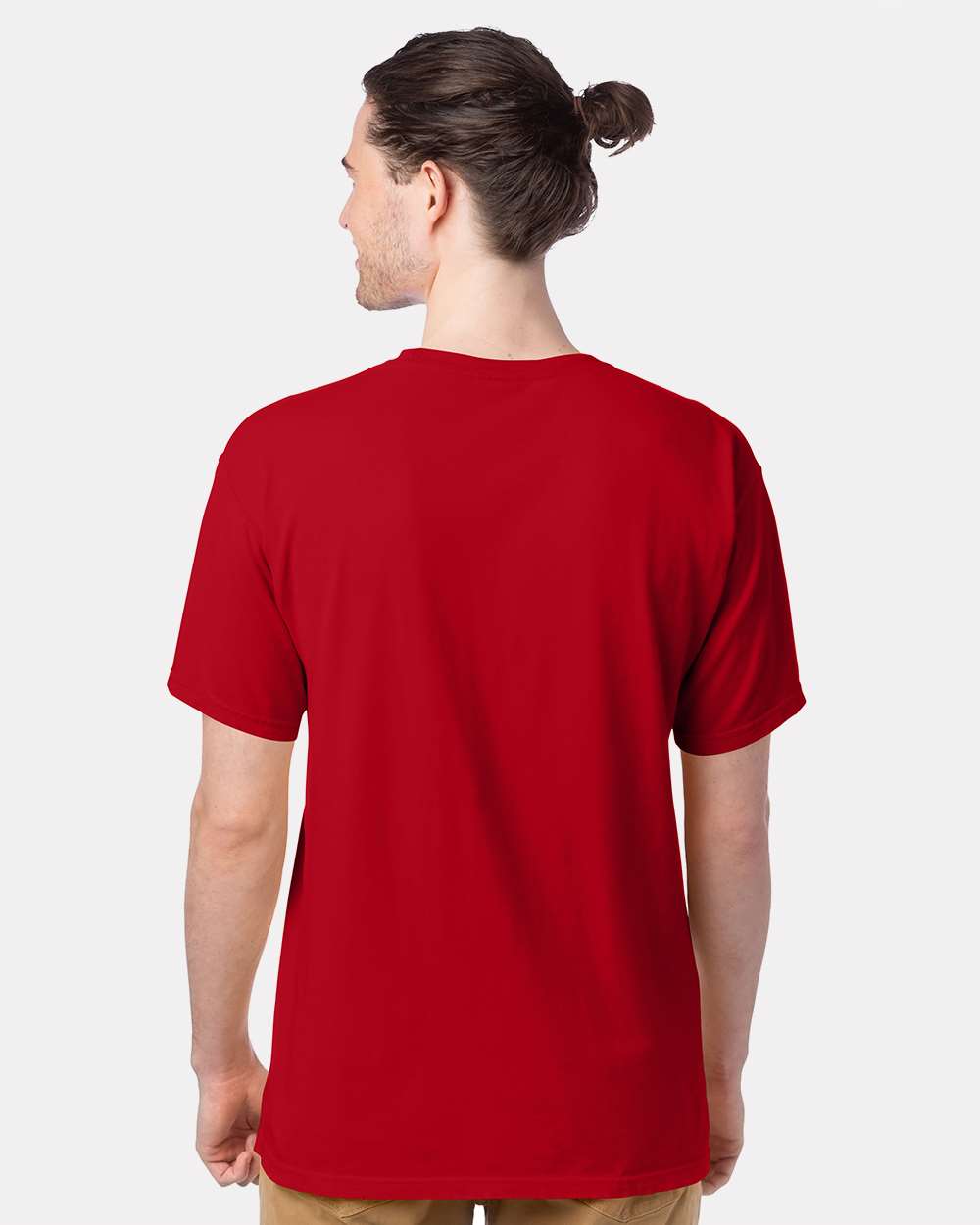 Men's Garment-Dyed T-Shirt - OnModelBack - B35100733 - Athletic Red