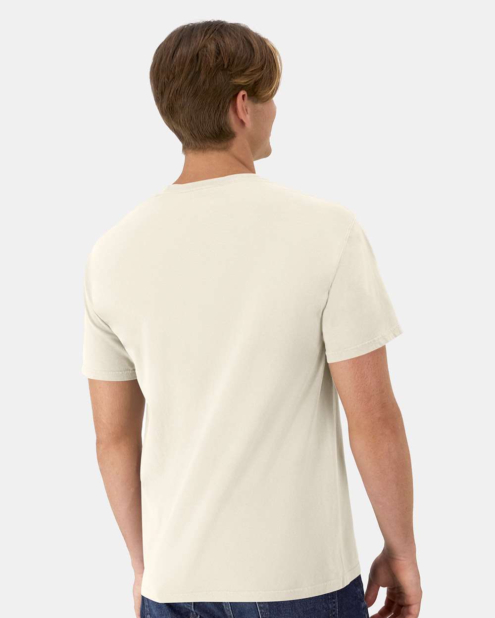 Men's Garment-Dyed T-Shirt - OnModelBack - B35100763 - Parchment