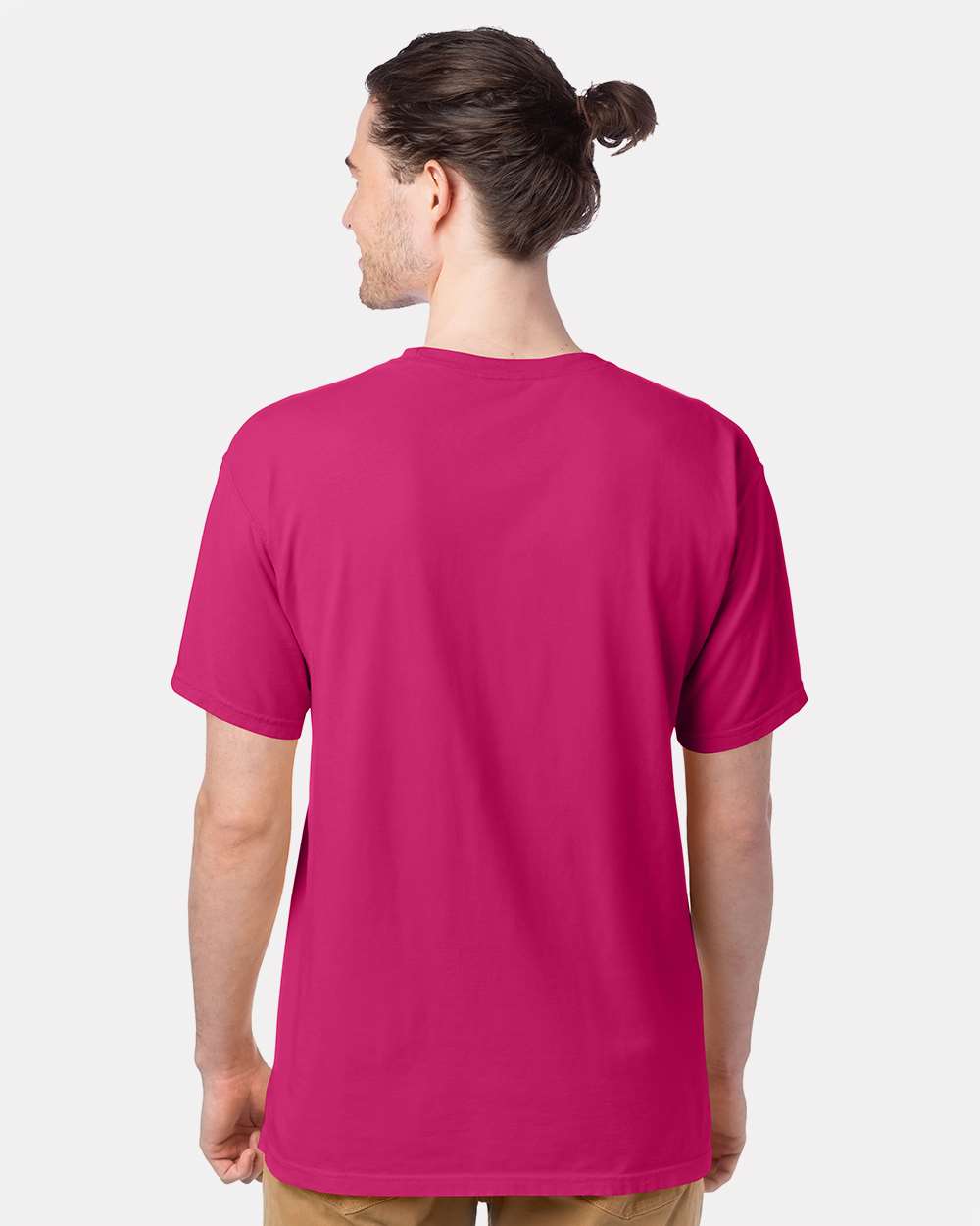 Men's Garment-Dyed T-Shirt - OnModelBack - B35100883 - Peony Pink
