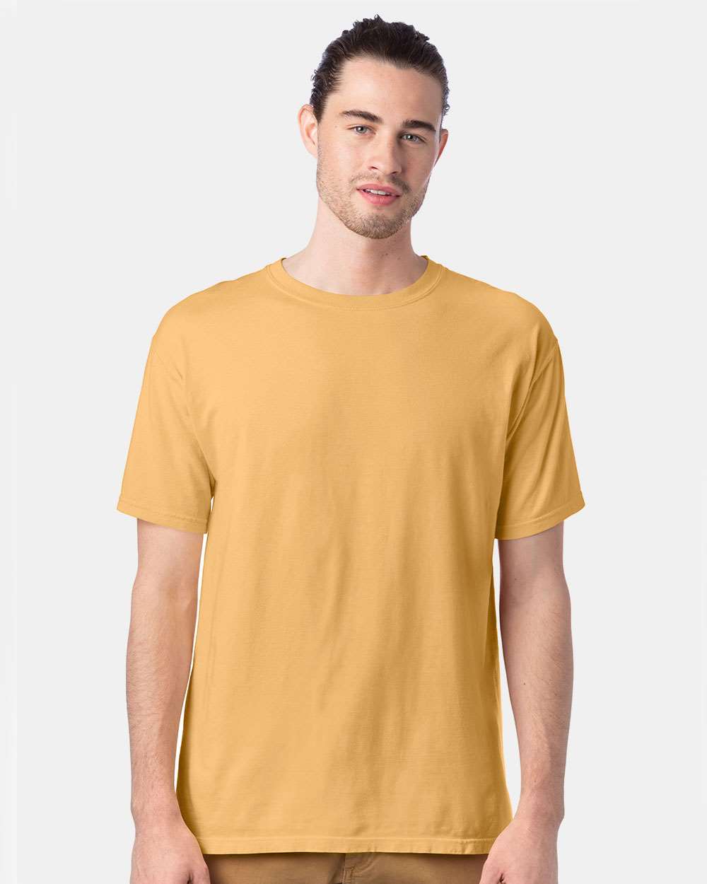 Men's Garment-Dyed T-Shirt - OnModelFront - B35100063 - Artisan Gold