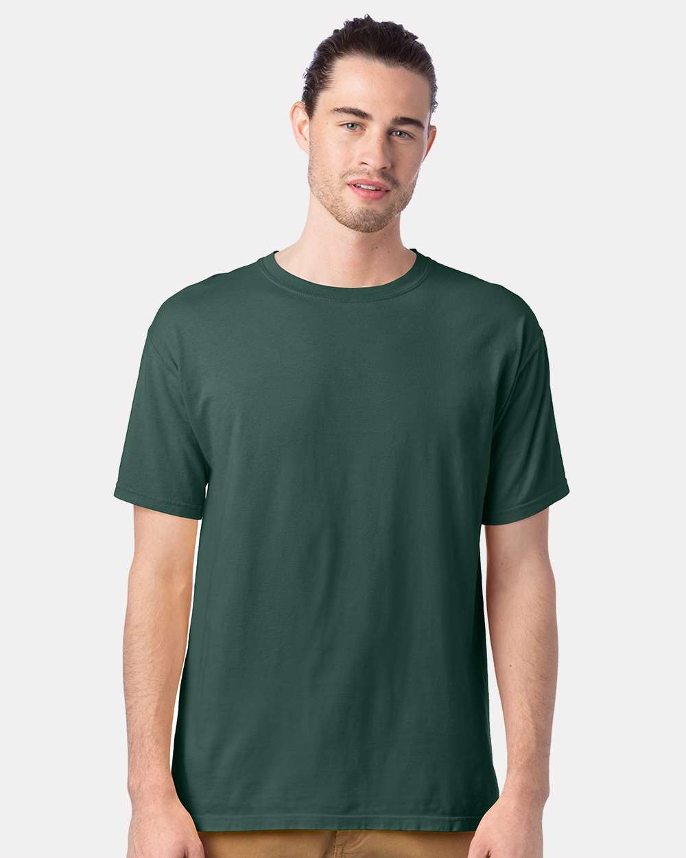 Men's Garment-Dyed T-Shirt - OnModelFront - B35100073 - Field Green