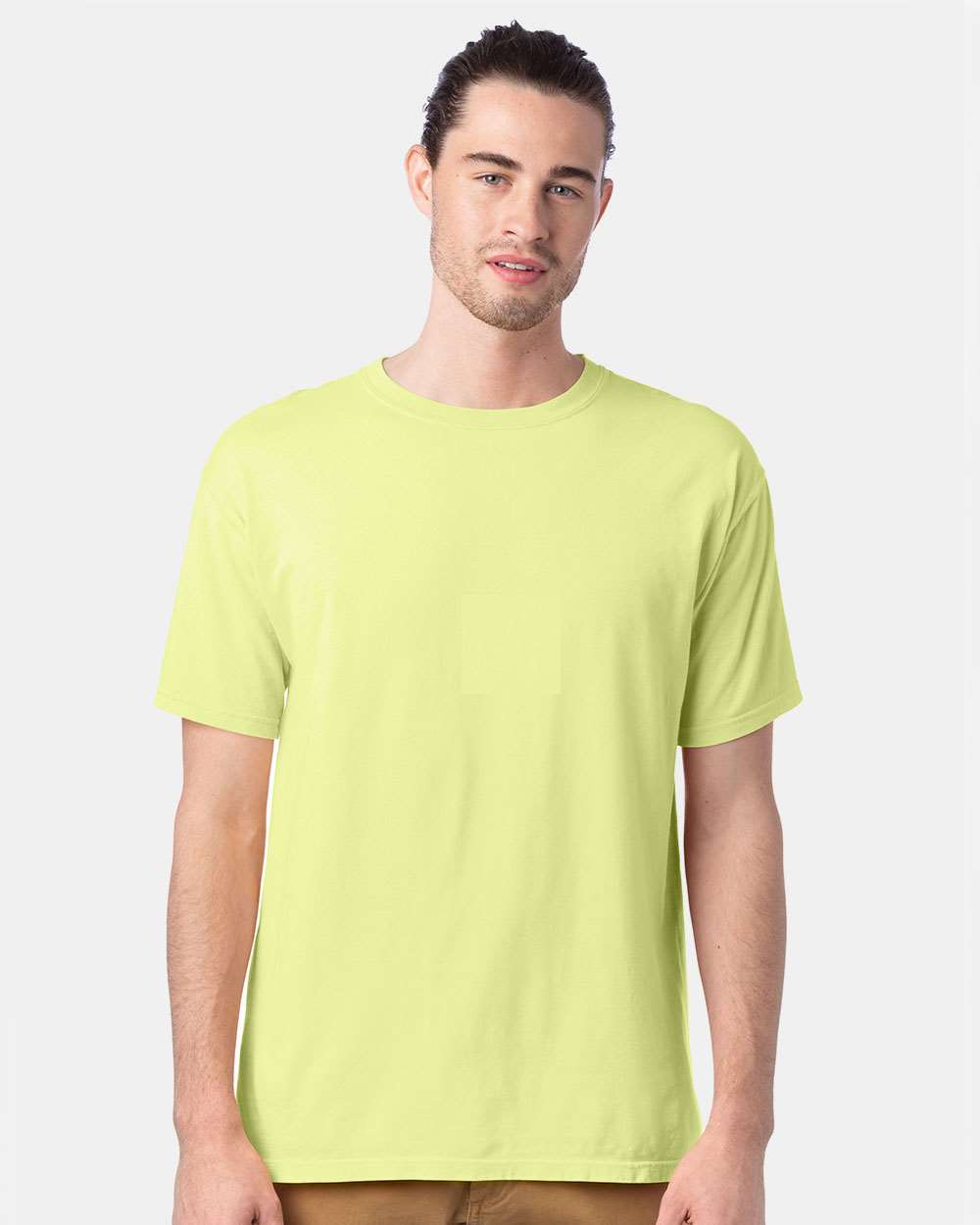 Men's Garment-Dyed T-Shirt - OnModelFront - B35100103 - Chic Lime