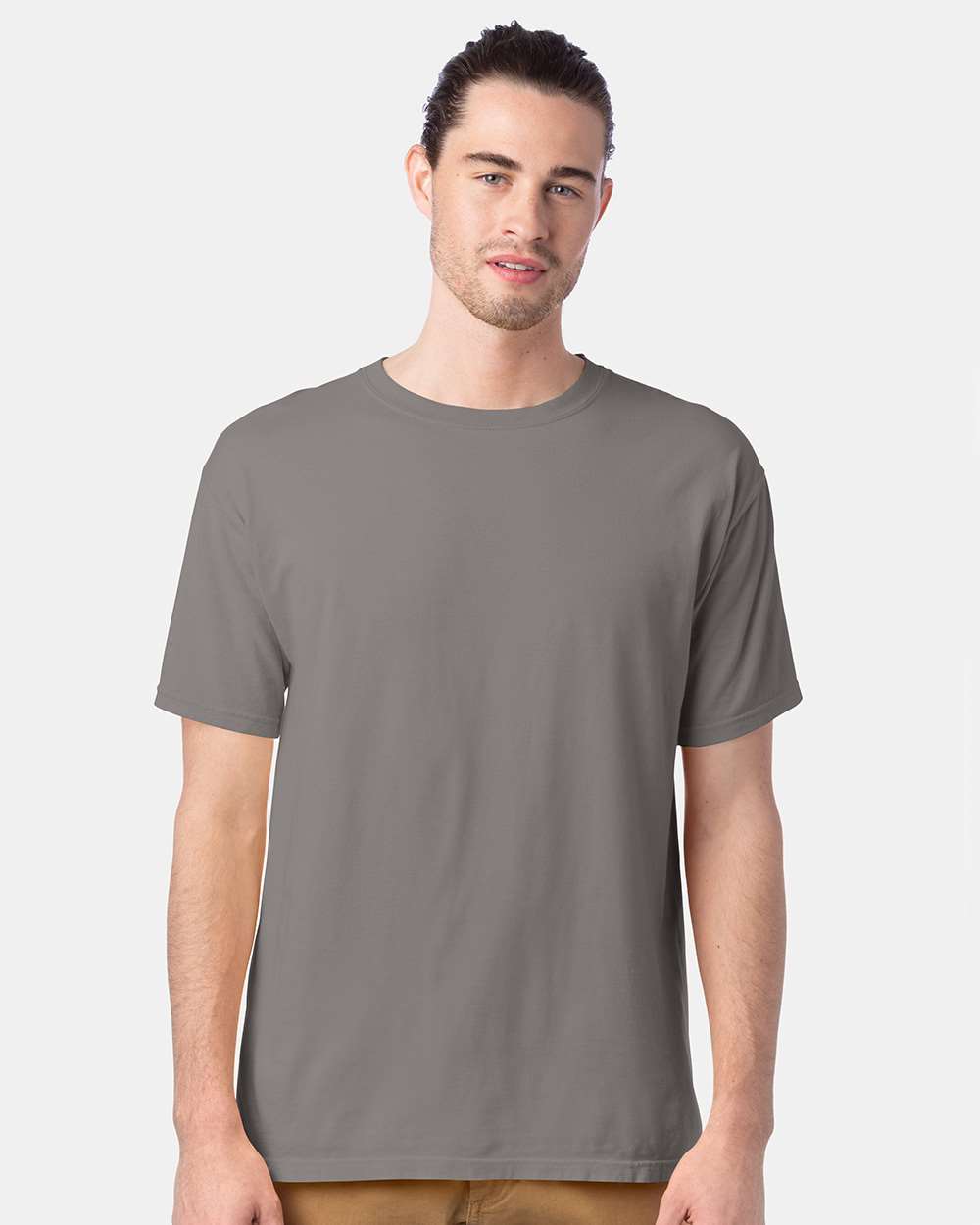 Men's Garment-Dyed T-Shirt - OnModelFront - B35100133 - Concrete Grey