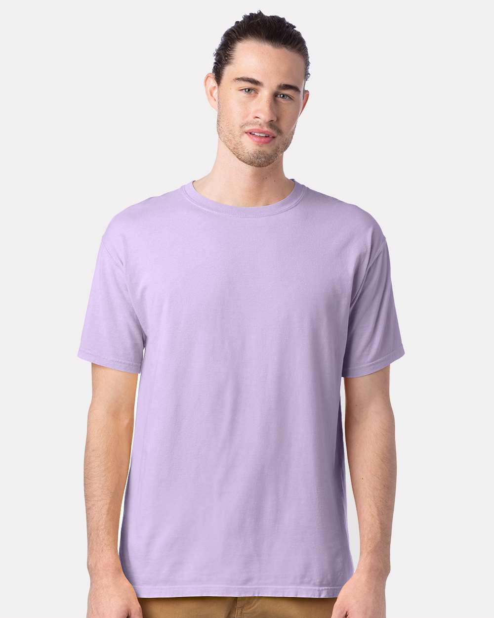 Men's Garment-Dyed T-Shirt - OnModelFront - B35100143 - Future Lavender
