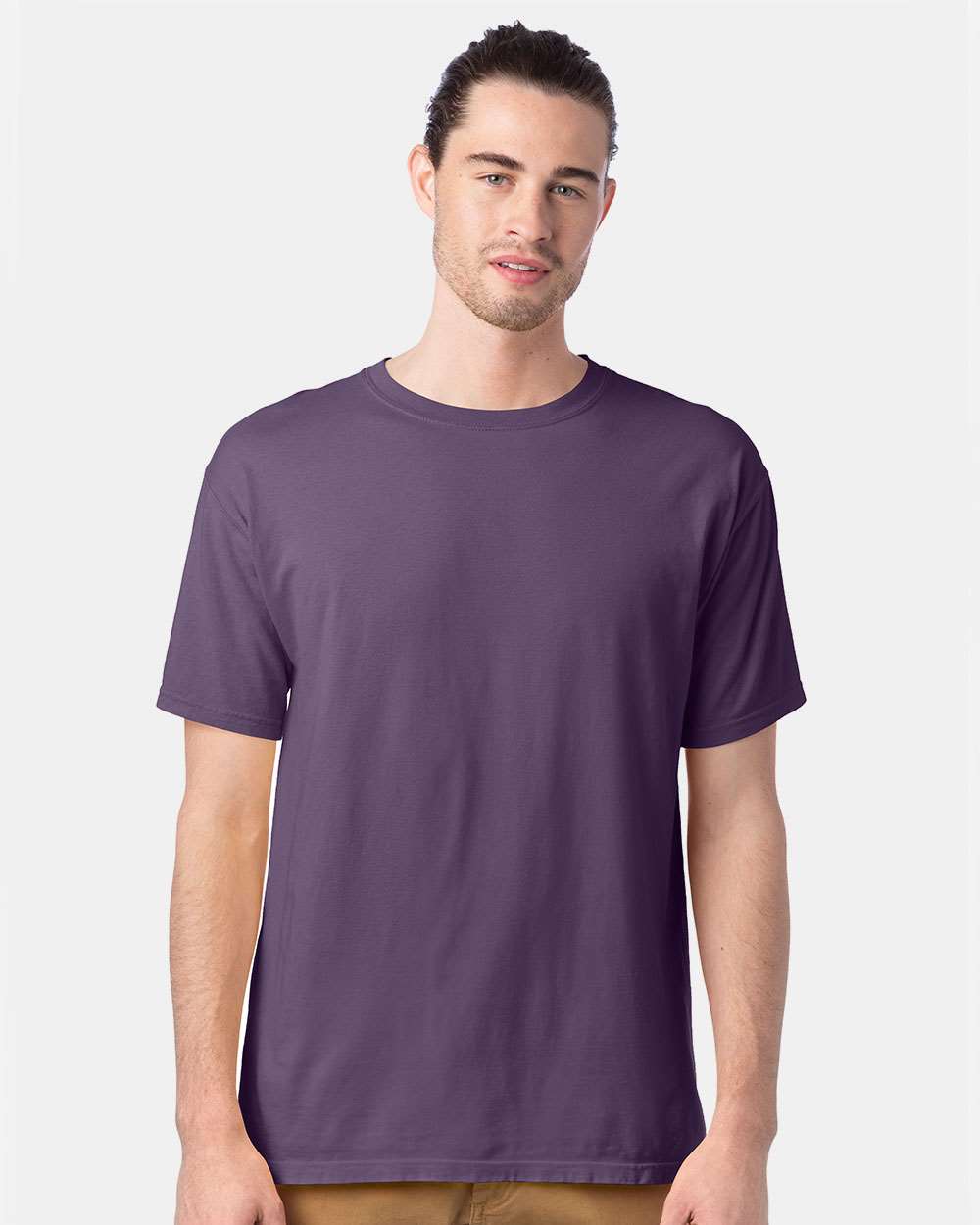 Men's Garment-Dyed T-Shirt - OnModelFront - B35100153 - Grape Soda