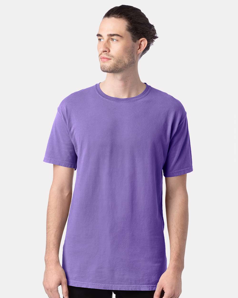 Men's Garment-Dyed T-Shirt - OnModelFront - B35100213 - Lavender