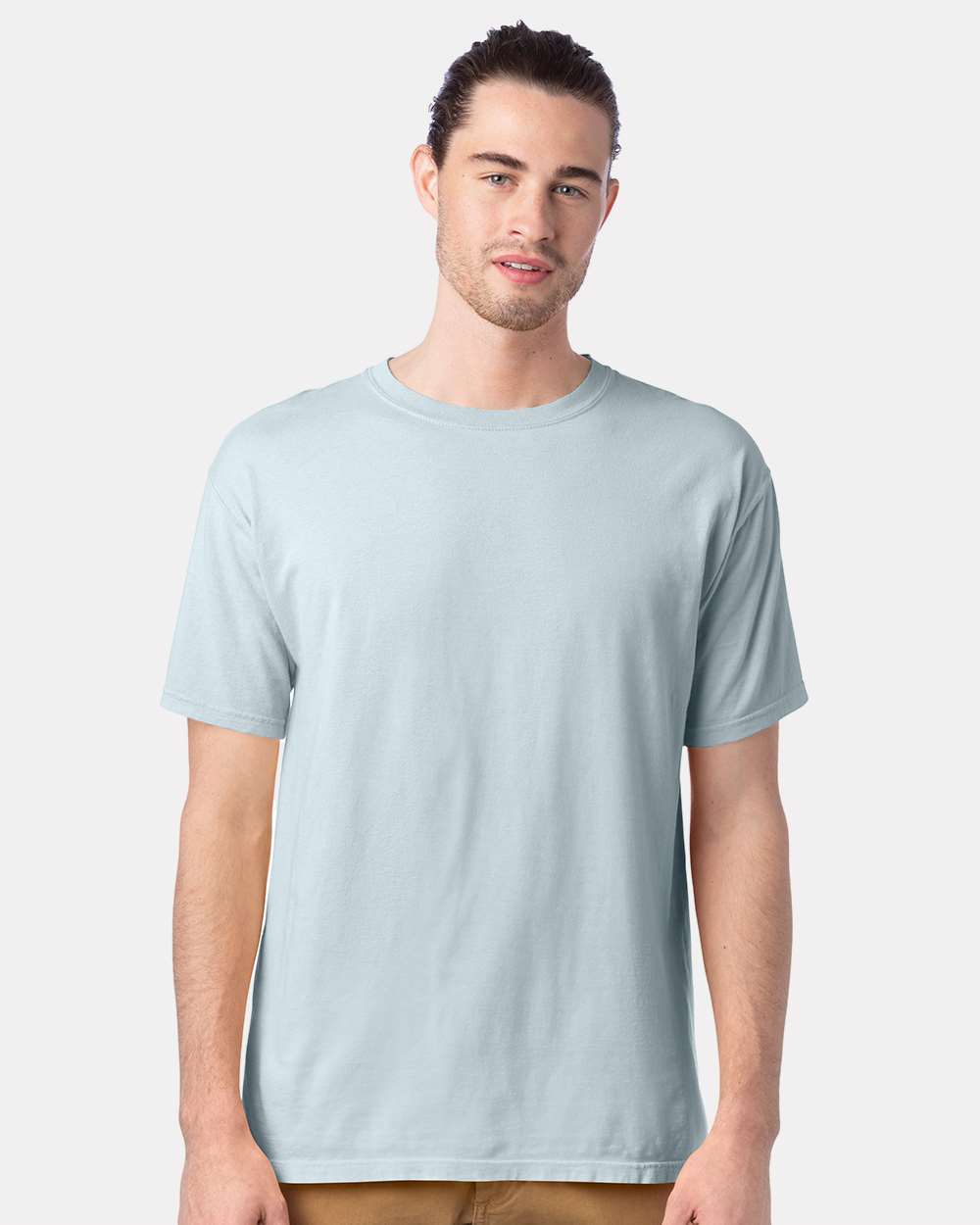 Men's Garment-Dyed T-Shirt - OnModelFront - B35100263 - Soothing Blue