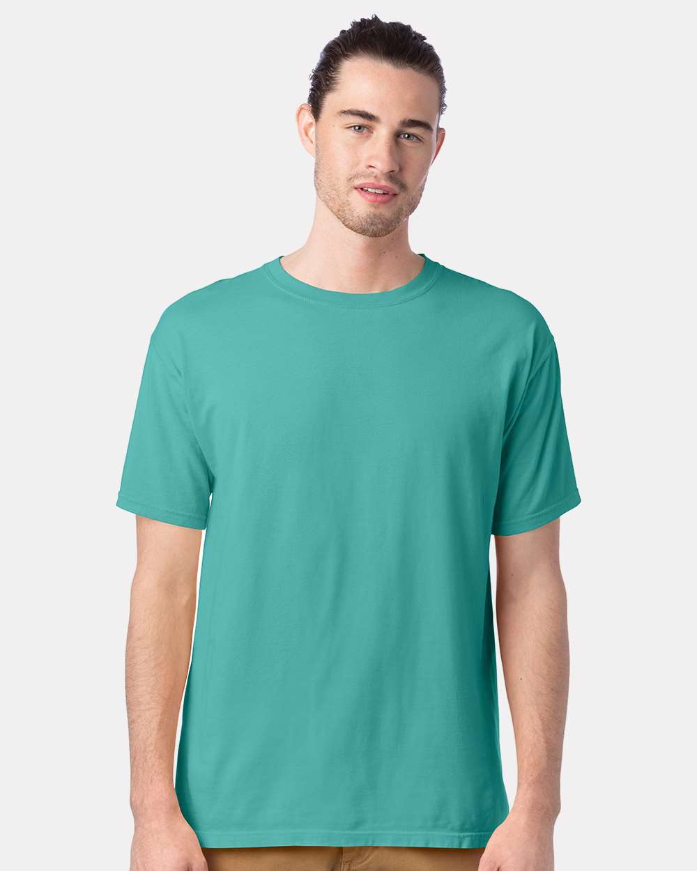 Men's Garment-Dyed T-Shirt - OnModelFront - B35100293 - Spanish Moss
