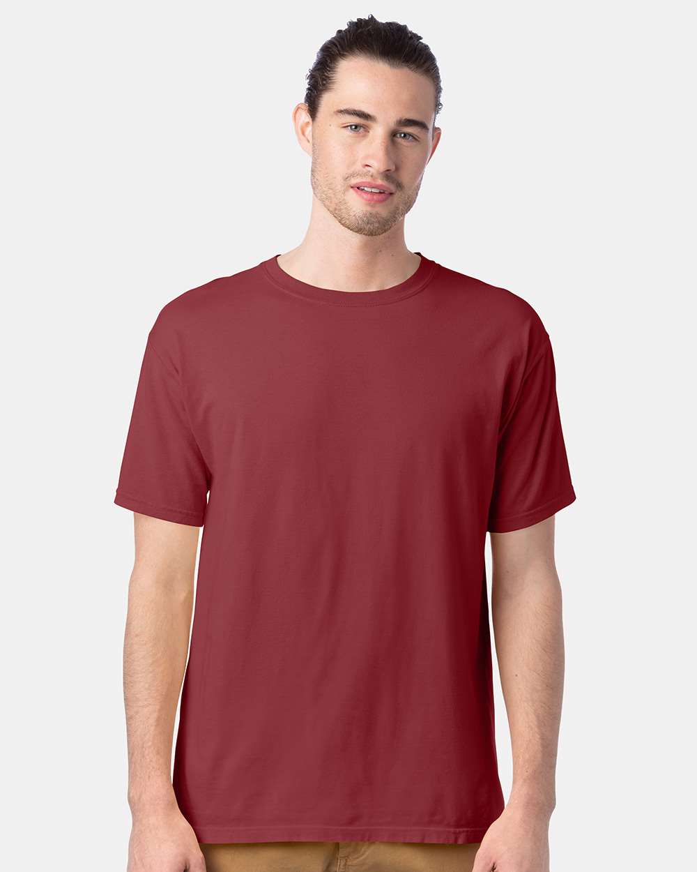 Men's Garment-Dyed T-Shirt - OnModelFront - B35100322 - Cayenne