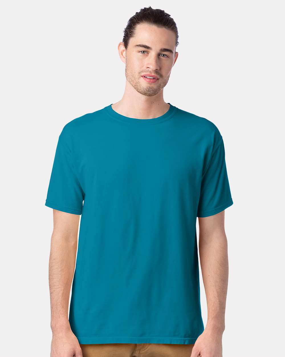 Men's Garment-Dyed T-Shirt - OnModelFront - B35100334 - Ocean Depths