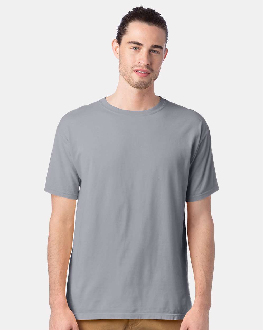 Men's Garment-Dyed T-Shirt - OnModelFront - B35100353 - Silverstone