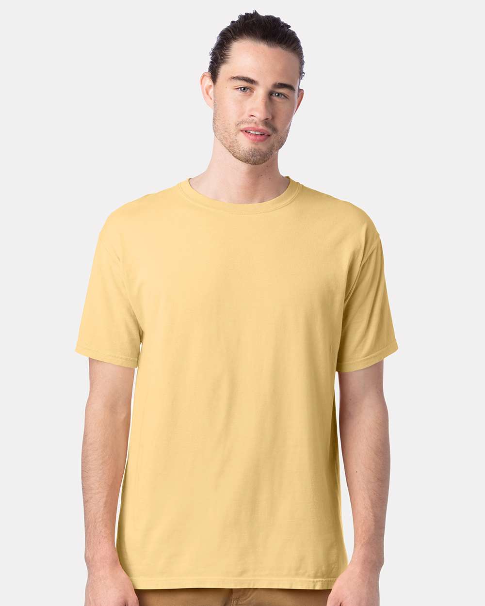 Men's Garment-Dyed T-Shirt - OnModelFront - B35100403 - Summer Squash Yellow