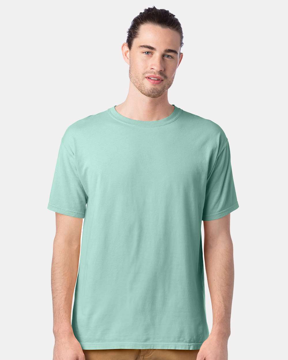 Men's Garment-Dyed T-Shirt - OnModelFront - B35100472 - Honeydew