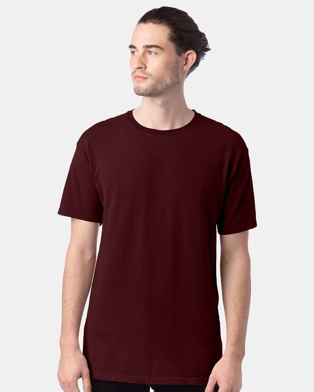 Men's Garment-Dyed T-Shirt - OnModelFront - B35100533 - Maroon
