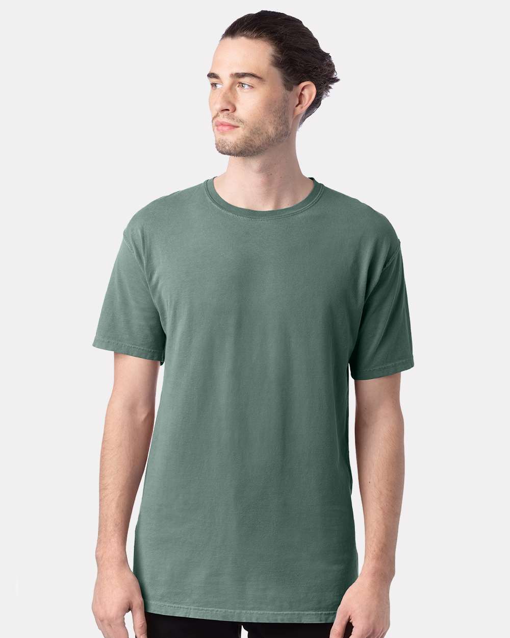 Men's Garment-Dyed T-Shirt - OnModelFront - B35100543 - Cypress Green