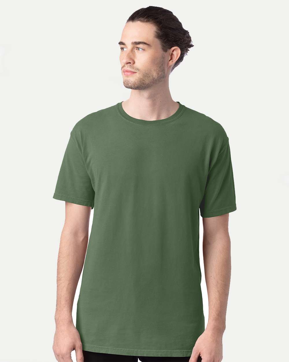 Men's Garment-Dyed T-Shirt - OnModelFront - B35100623 - Moss
