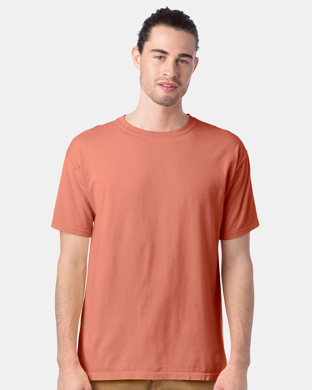 Men's Garment-Dyed T-Shirt - OnModelFront - B35100663 - Clay