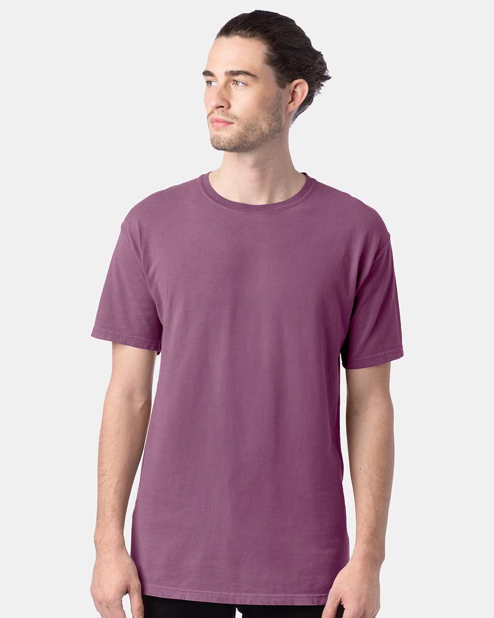 Men's Garment-Dyed T-Shirt - OnModelFront - B35100673 - Purple Plum Raisin