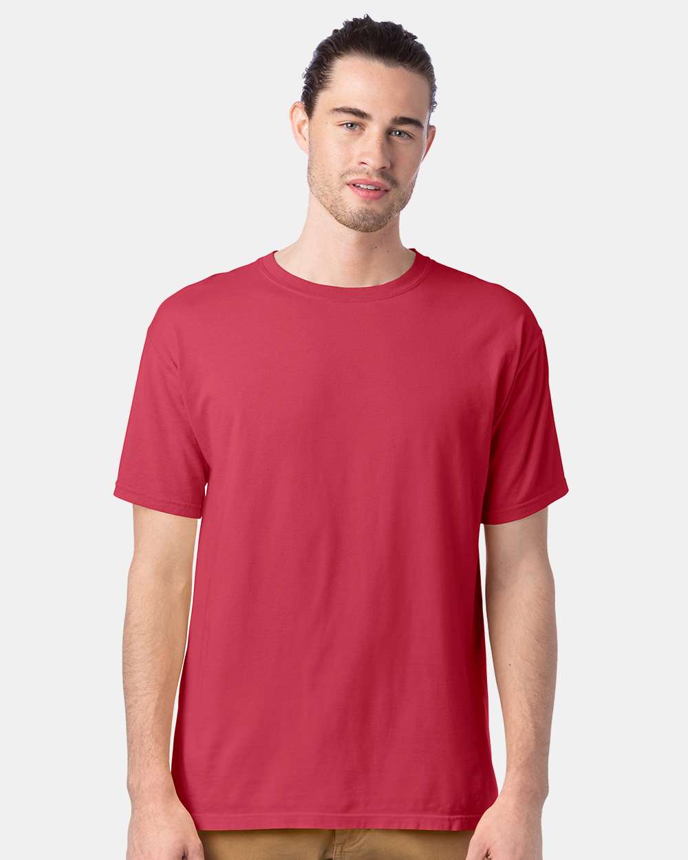 Men's Garment-Dyed T-Shirt - OnModelFront - B35100703 - Crimson Fall