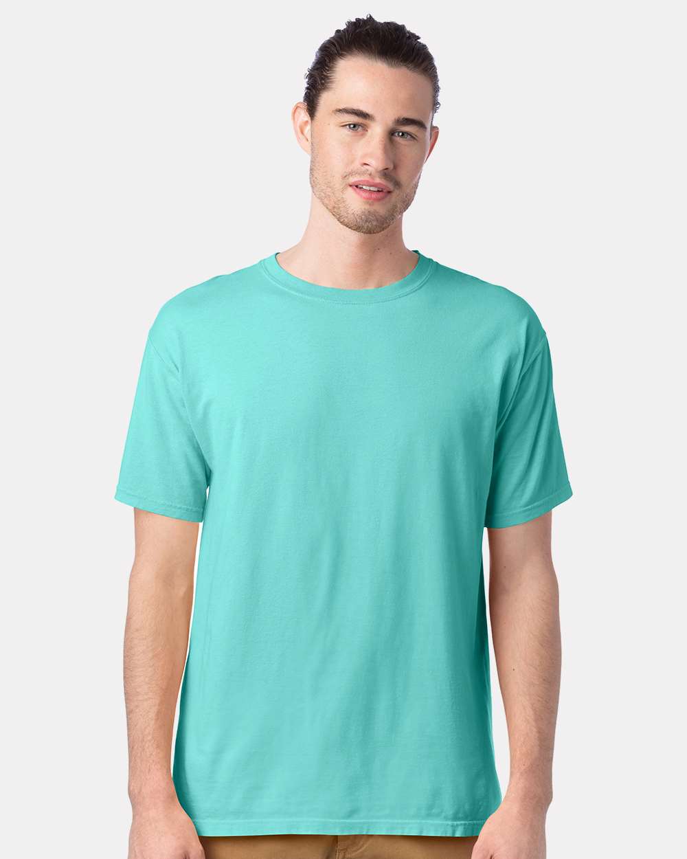 Men's Garment-Dyed T-Shirt - OnModelFront - B35100873 - Mint