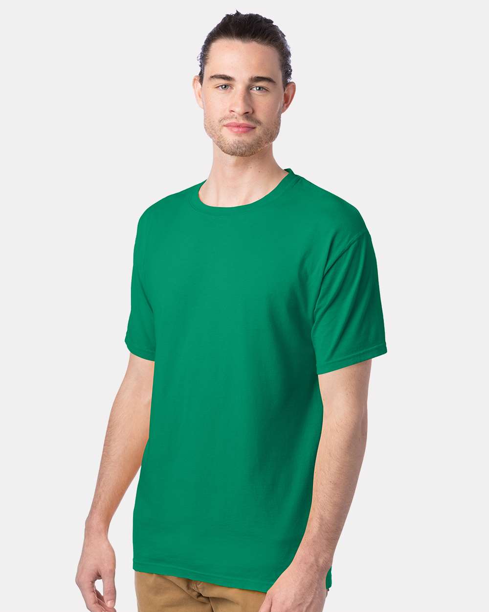 Men's Garment-Dyed T-Shirt - OnModelSide - B35100083 - Rich Green Grass