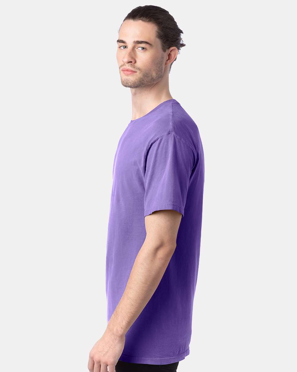 Men's Garment-Dyed T-Shirt - OnModelSide - B35100213 - Lavender