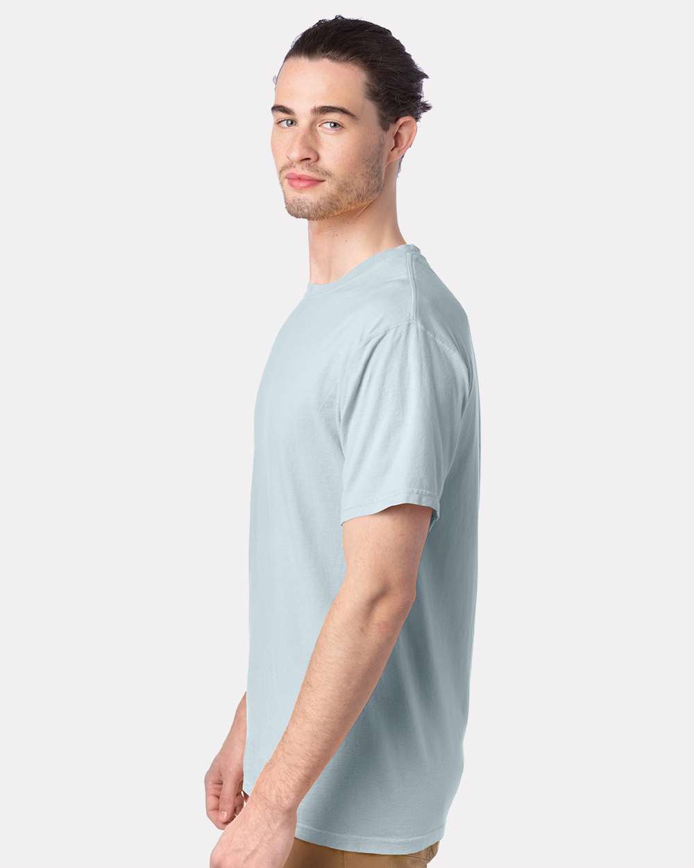 Men's Garment-Dyed T-Shirt - OnModelSide - B35100263 - Soothing Blue