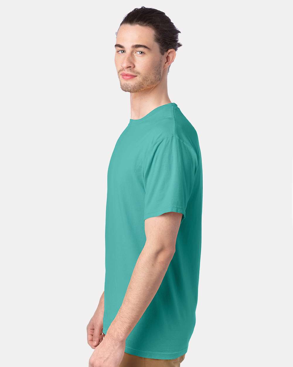 Men's Garment-Dyed T-Shirt - OnModelSide - B35100293 - Spanish Moss