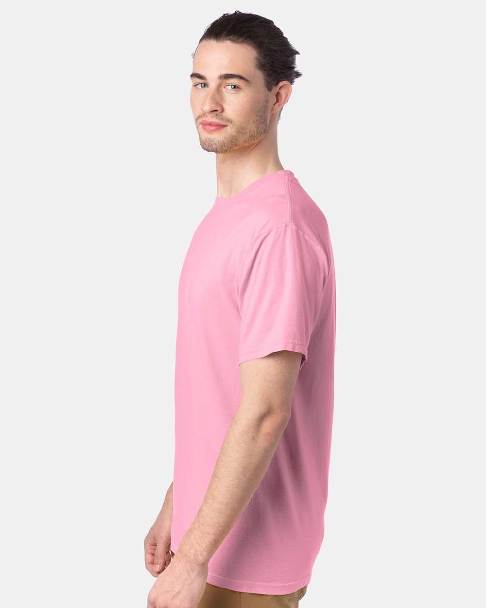 Men's Garment-Dyed T-Shirt - OnModelSide - B35100312 - Cotton Candy