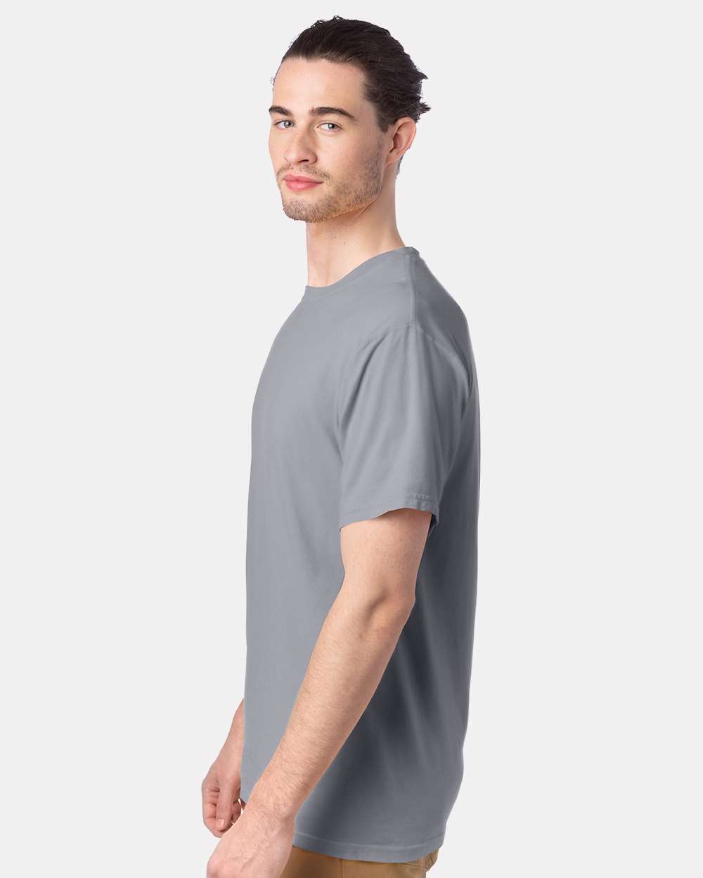Men's Garment-Dyed T-Shirt - OnModelSide - B35100353 - Silverstone