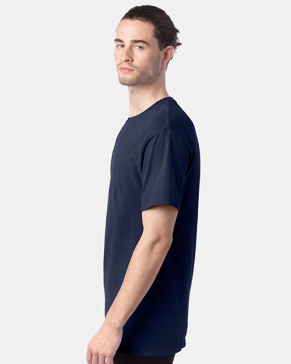 Men's Garment-Dyed T-Shirt - OnModelSide - B35100653 - Navy