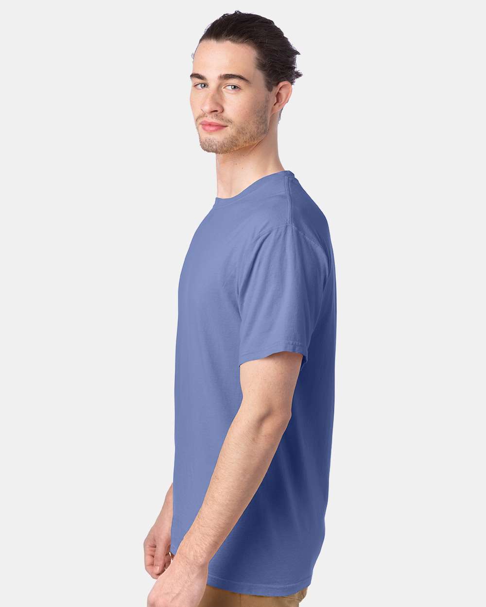 Men's Garment-Dyed T-Shirt - OnModelSide - B35100692 - Frontier Blue