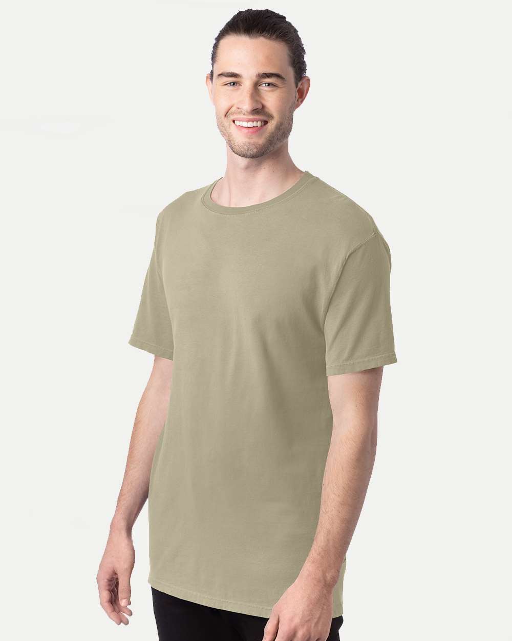 Men's Garment-Dyed T-Shirt - OnModelSide - B35100773 - Faded Fatigue